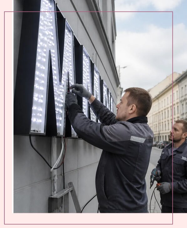 Изготовление и монтаж светодиодных LED вывесок в Владикавказе